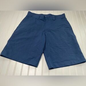 Under Amour Shorts, Mens Sz 34 Navy Blue Pinstripes Golf 582